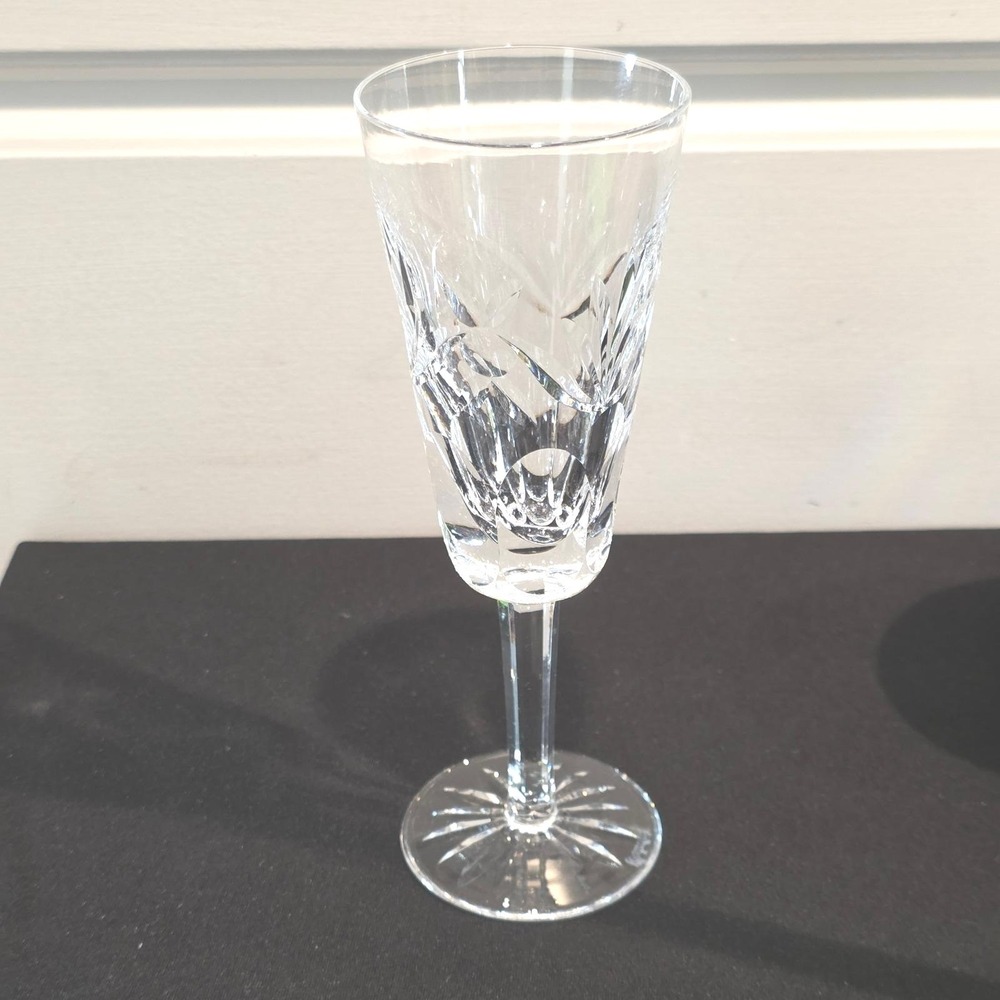 Waterford Crystal Champagne Glass, Luxury Cut Stemware, Toasting Flute, Ashling